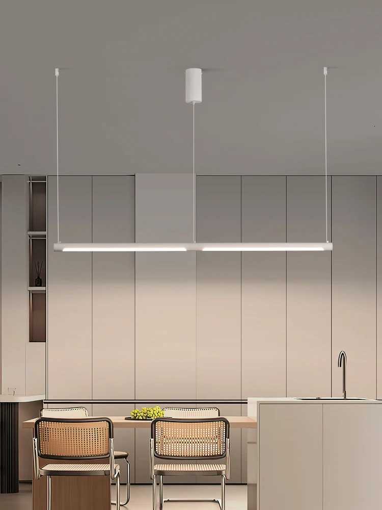 Nordic Light Creative Bar Counter Strip Designer Lamps LED Pendant Light for Dining Table Kitchen Chandelier Memory Function XJ250725