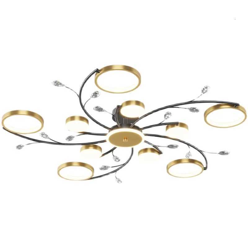 9 Crystal Chandelier Nordic Modern Living Room Dining Room Bedroom Study Ceiling Decorative Light Dimmable A85~265V XJ250725