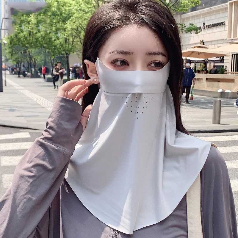 Outdoor Sunscreen Golf Sun Proof Silk Bib Men Women Collar Fishing Solid Color Riding UV Protect Neckline Mask Summer Z250725