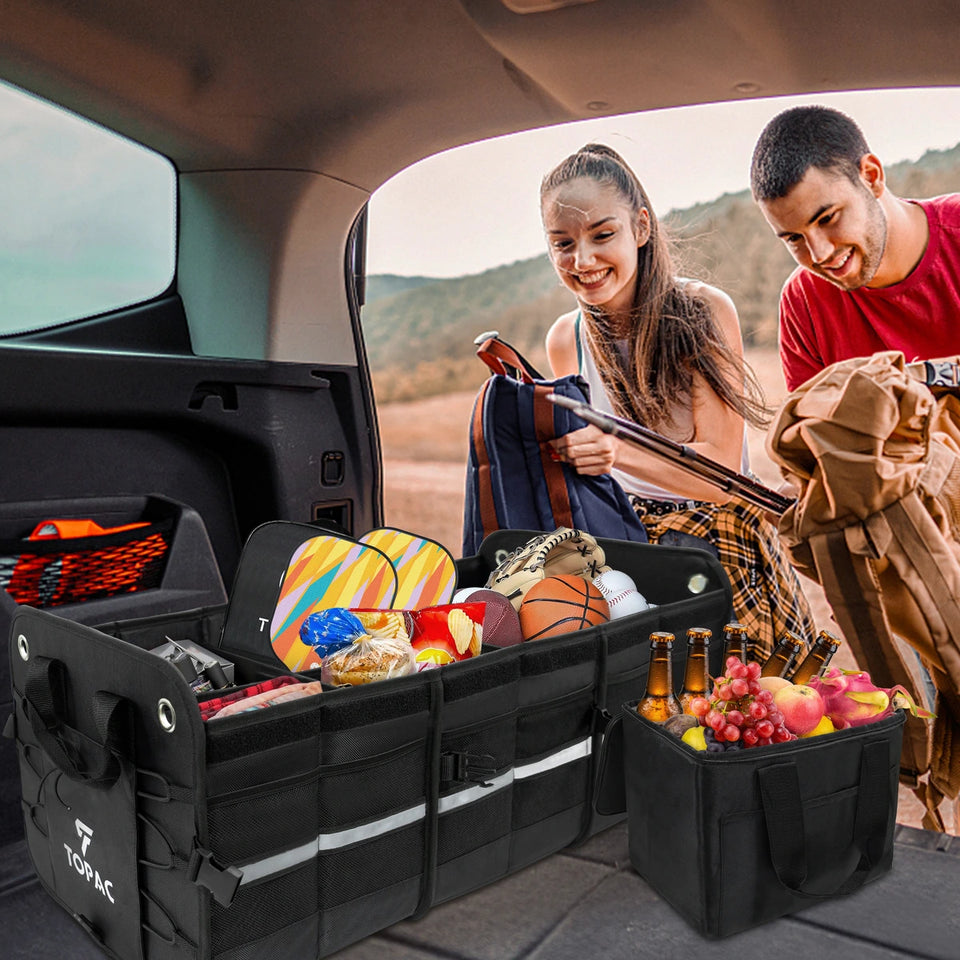 trunk storage box fully collapsed extra large for any size trunk extralarge foldable car boot organizer with full collapse design