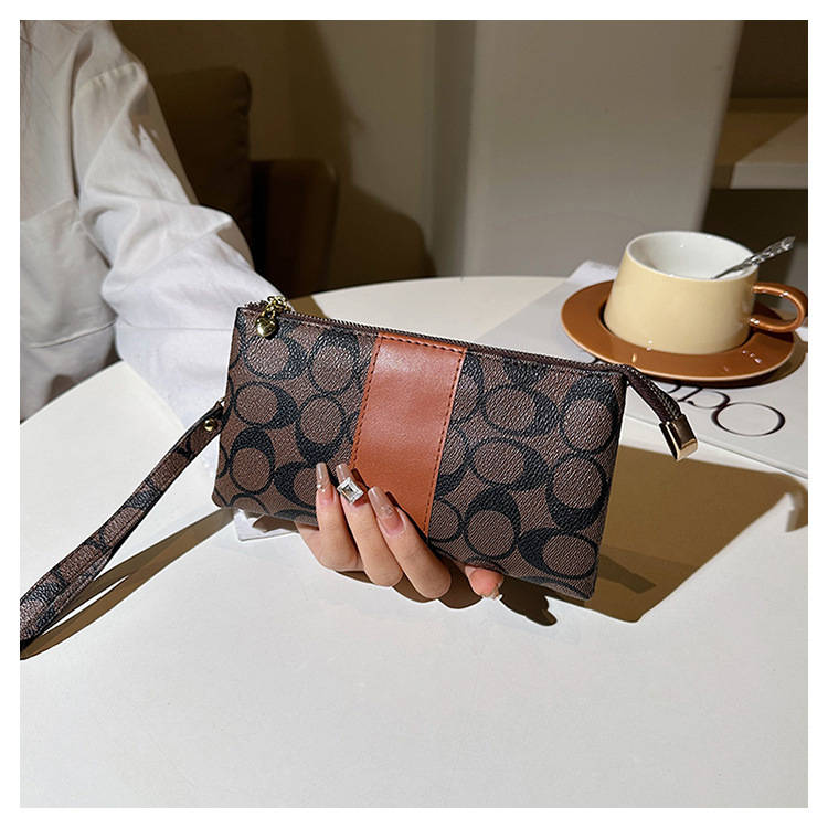 Soft Leather Printed Handbag 2025 Designer's New Women's Fashion Lightweight Mini Wallet Versatile and Portable free shipping black pink whi