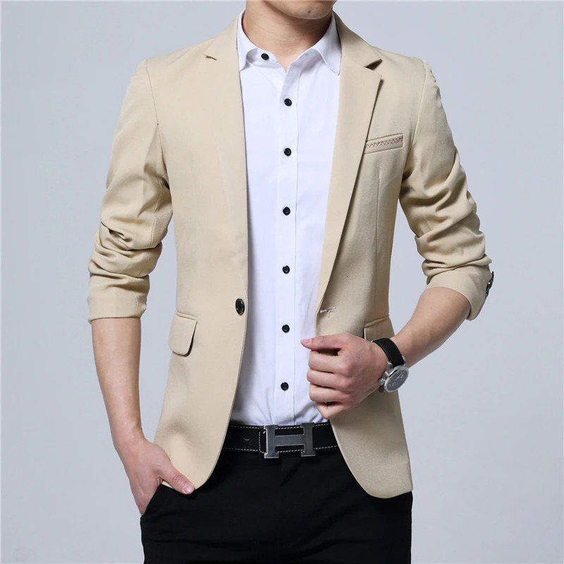 2024 Spring and Autumn thin Casual Men Blazer Cotton Slim England Suit Blaser Masculino Male Jacket Size L5XL 250725