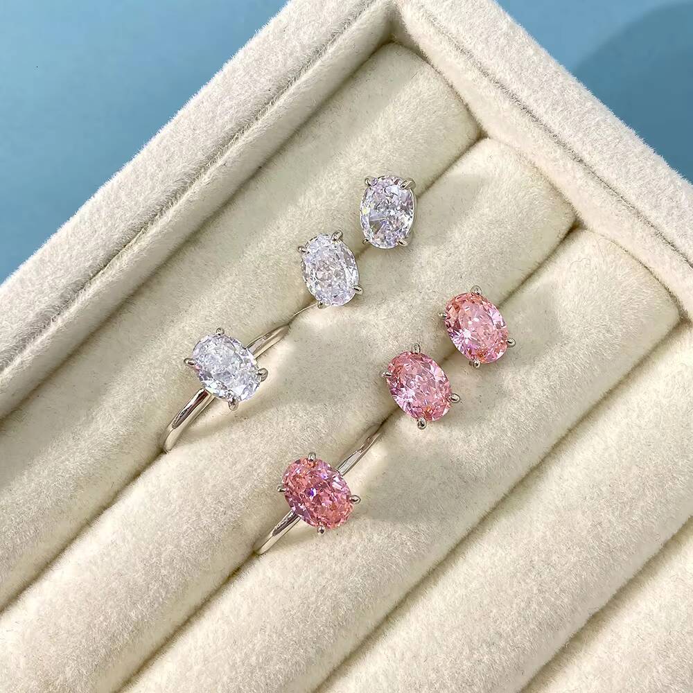 FOXI Local Stock in US Fine Jewelry Rings Sterling Silver 925 8A Cubic Zirconia Crushed Ice 925 Silver Rings for Wedding