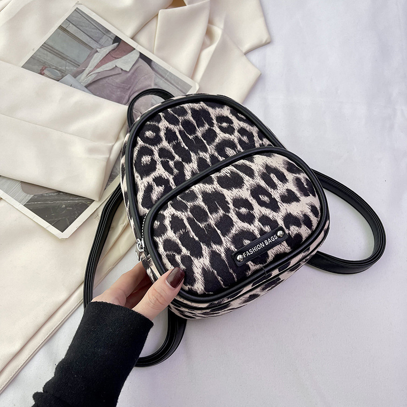 Luxury Brand Designer Bag Women's Bag This Year's Luxury bag Trendy Bag Women's New Fashion Leopard Print Backpack Autumn Texture Simpl