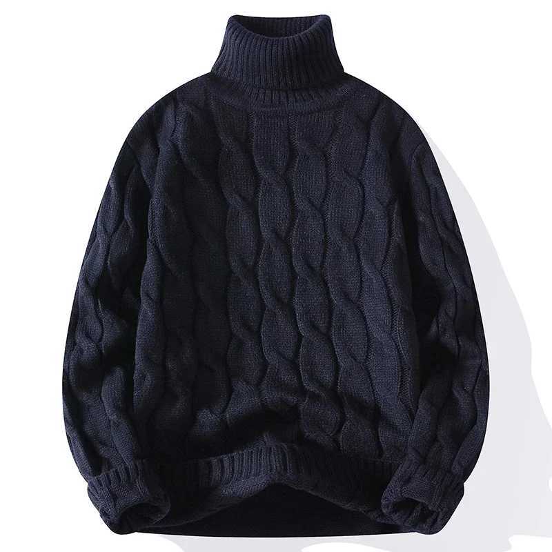 Winter Turtleneck Sweater Men Knitted Thick Warm Pullover Mens Warm Solid Color Loose Casual Sweaters Male Daily Clothing 5XL Z250725