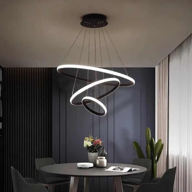 Modern Dining Room Pendant Lights Nordic LED Dining Table Ceiling Chandelier Living Room Home Indoor Bar Counter Hanging LampXJ250725