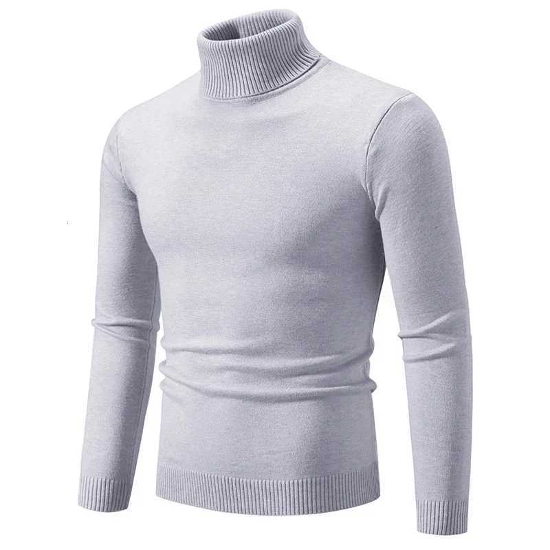 Mens High Neck Sweater Pullover Knitted Warm Casual Turtleneck Sweatwear Mens Tops Z250725