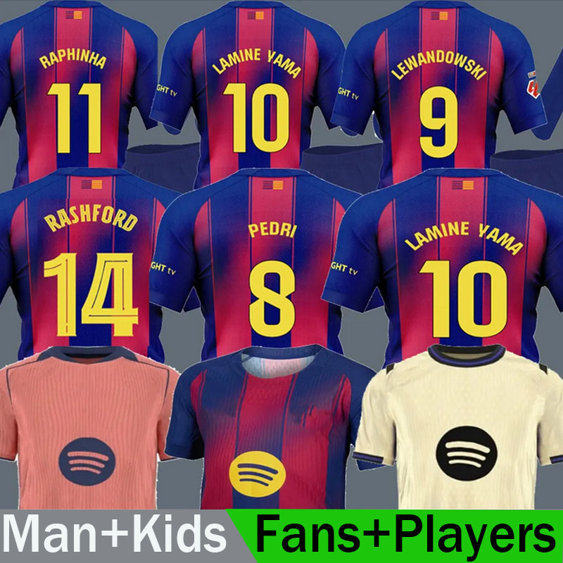25 26 BARCOLA soccer jerseyS PEDRI GAVI LEWANDOWSKI FC camiseta de futbol LAMINE YAMAL RASHFORD 2025 2026 anolecrab football shirt barcalona kit men kids sets 3XL 4XL