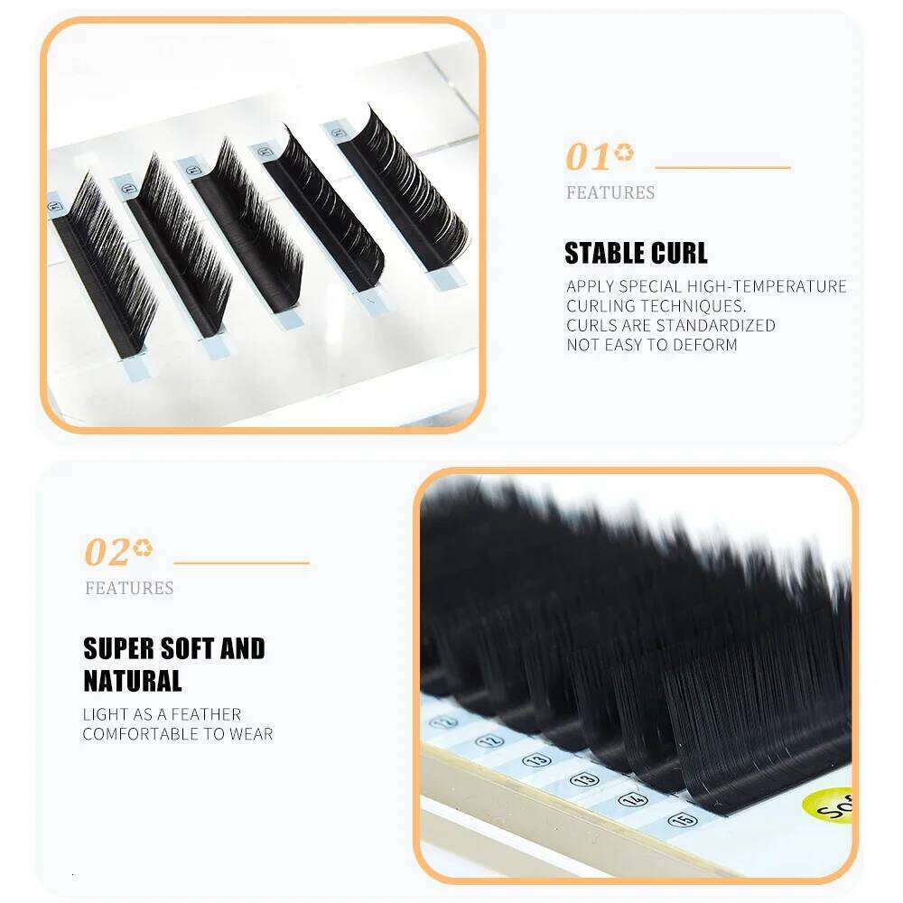 Yelix L Lash 8-15mm MIX Matte Mink Extension Individual Eyelashes L+/LU/M Curl Makeup False Lashes X250725