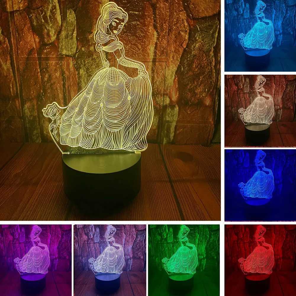Frozen Princess Night Light for Kids ZD Night Lamp sh Colors Changing Room Decor Gifts for Children Girls Boys XJ250725