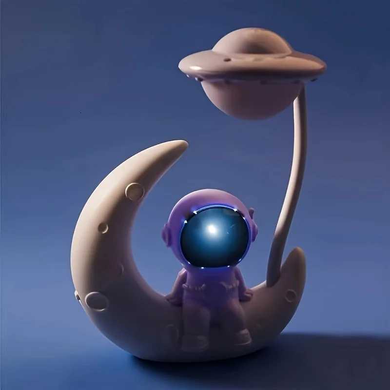 Creative Moon Astronaut Nightlight LED Small Desk Lamp for Bedroom Decoration Christmas Gift XJ250725