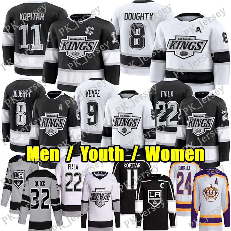 #11 Anze Kopitar hockey jersey #22 Kevin Fiala LA KingSS jersey Drew Doughty Adrian Kempe Quinton Byfield Danault Corey Perry Wayne Gretzky Andrei Kuzmenko jersey
