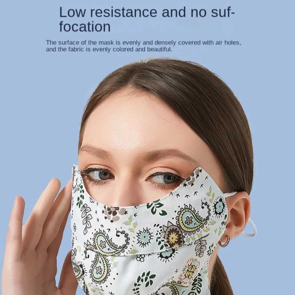Summer Sunscreen Mask Neck Sunshade Silk Face Cover Breathable Riding Mask Protect Eye Anti-uv Mask Outdoor Sports Scarves Z250725