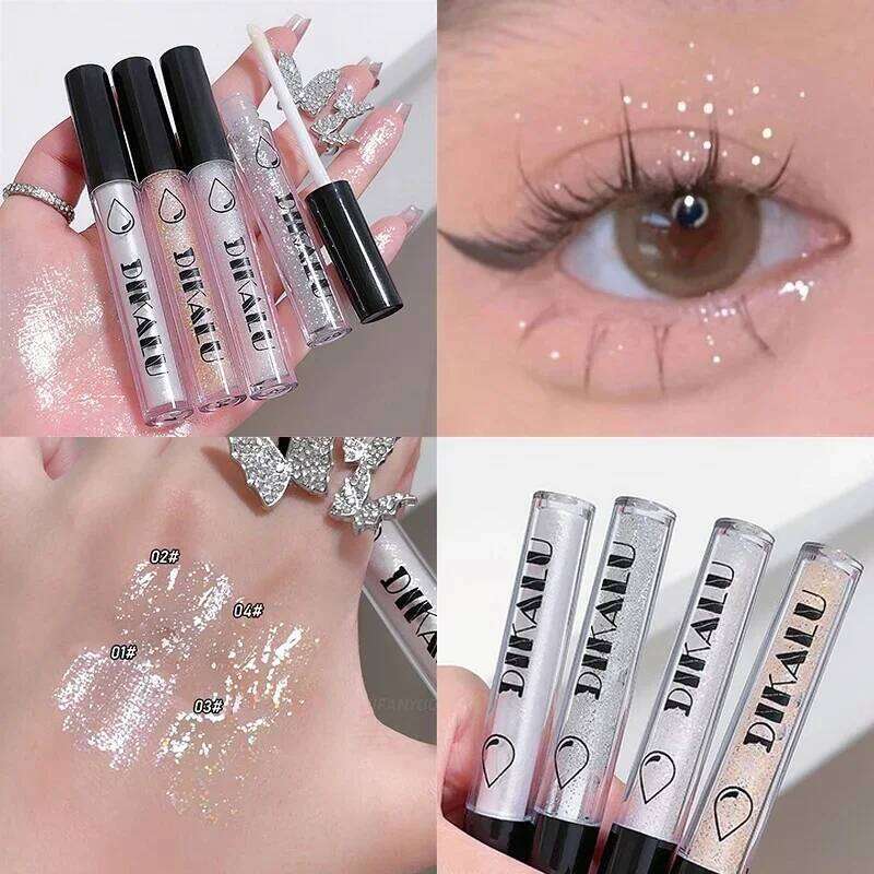Dia Sequins Liquid Glitter Eyeshadow Shiny Metallic Eyeliner Pen Shimmer Waterproof Pearly Eye Makeup Beauty Party Cosmetics X250726