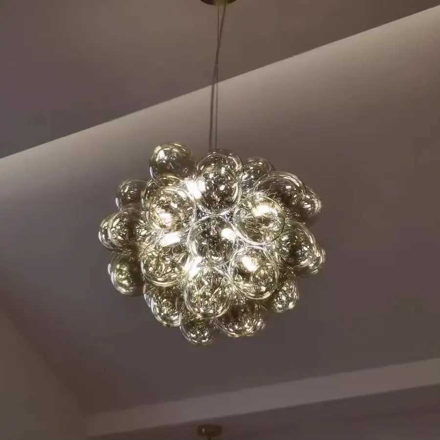 Nordic Balloon Bubble Lighting Boy Childrens Bedroom Chandelier for Living Room Restaurant Creative Bubble Glass LED ChandelierXJ250725