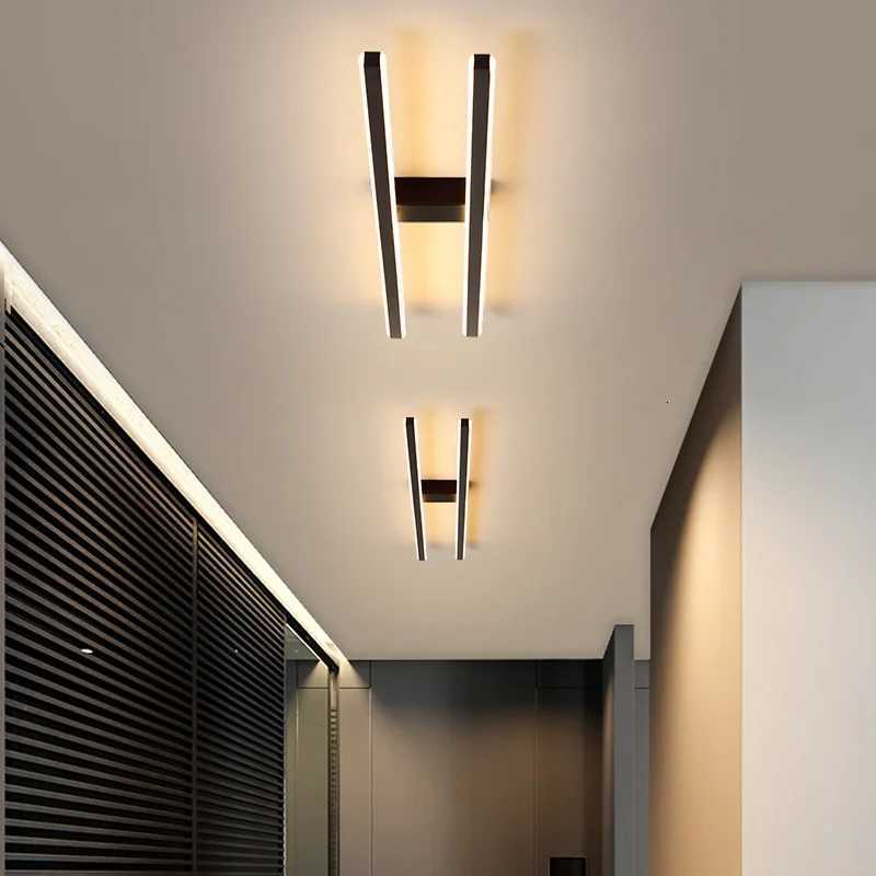 Minimalist Led Strip Chandeliers Aisle Corridor Balcony Ceiling Lamps Simple Modern Creative Entrance Cloakroom LightingXJ250725