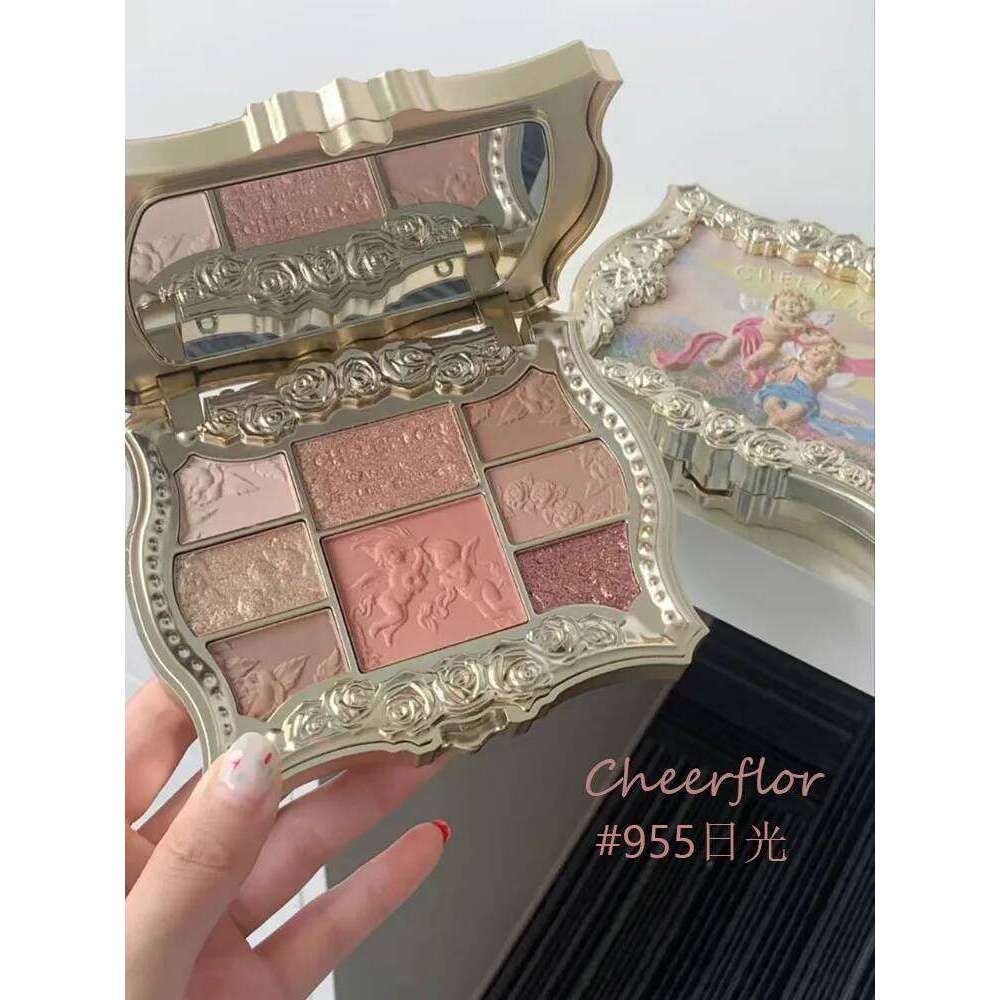 Cheerflor Little Angel Eyeshadow Palette 6 Color Emed Matte Pearl Glitter Retro Eye Shadow Daily Makeup Cosmetics