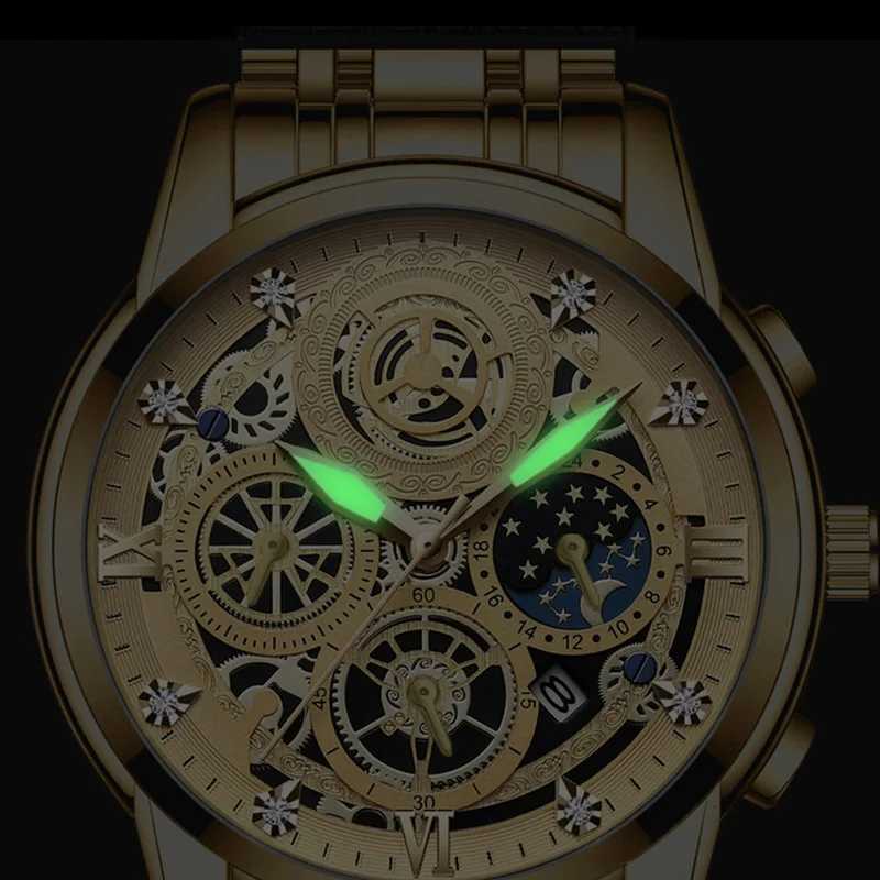 BINBOND B4010 Fashion Casual Quartz Men Watch Stainless Steel Strap Luxury Dial Luminous 30M Waterproof Business Men Wristwatch X250726