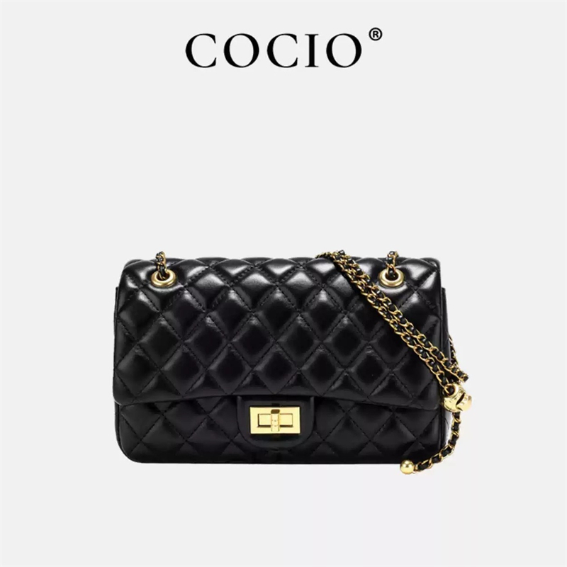 COCIO designer bag New diamond grid chain bag simple high-quality versatile womens bag large capacity fashionable hot