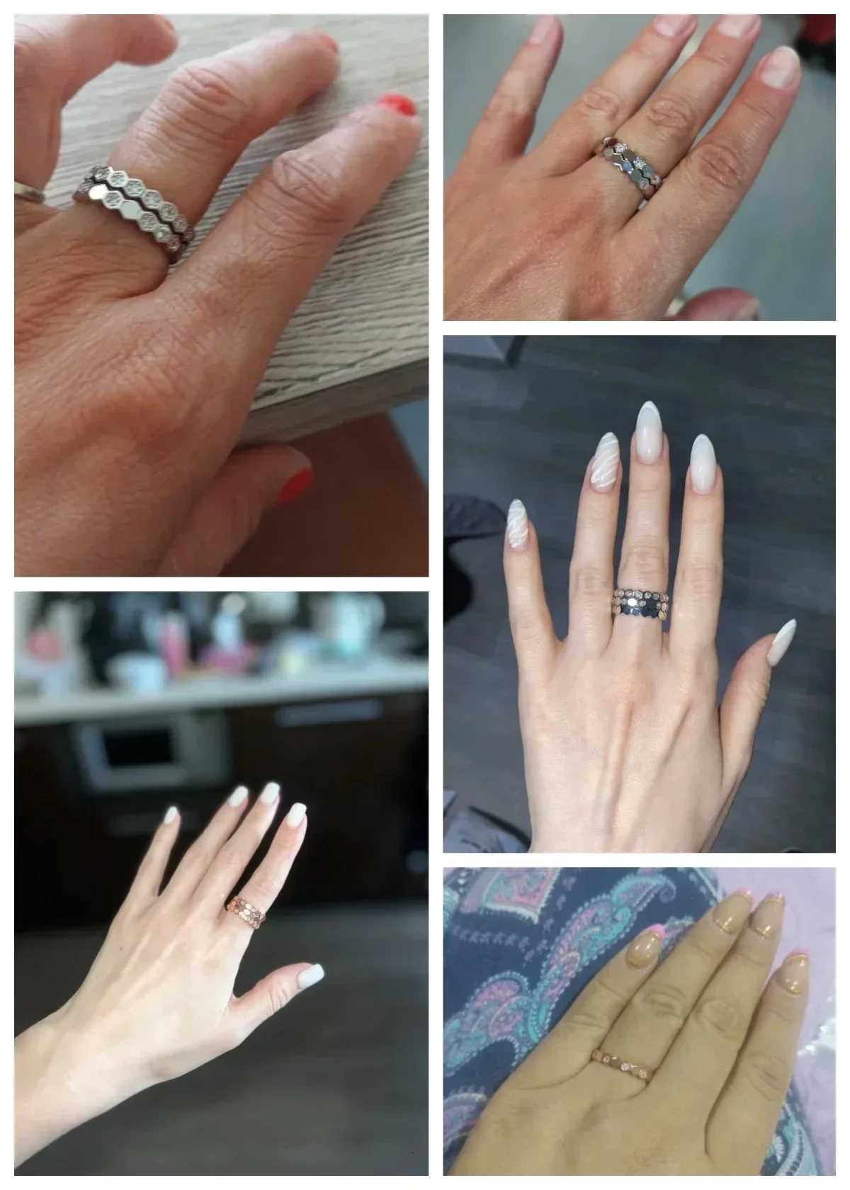 Simple design womens ring for weddings low key rose gold/silver womens engagement ring jewelry W250417