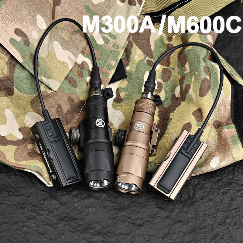 Vadsn Airsoft M600C M300A Sets Tactical Scout Light AR15 Rifle Flashlight With Picatinny Pocket Panel For Flashlight Pressure W250722