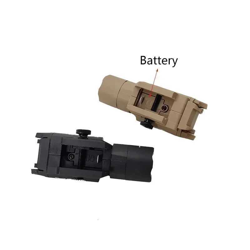 400U Two-in-one High-intensity Flashlight Laser Pointer Fits 20mm Rail for Toy Airsoft Guns Hunting CS Matches Wargames W250722