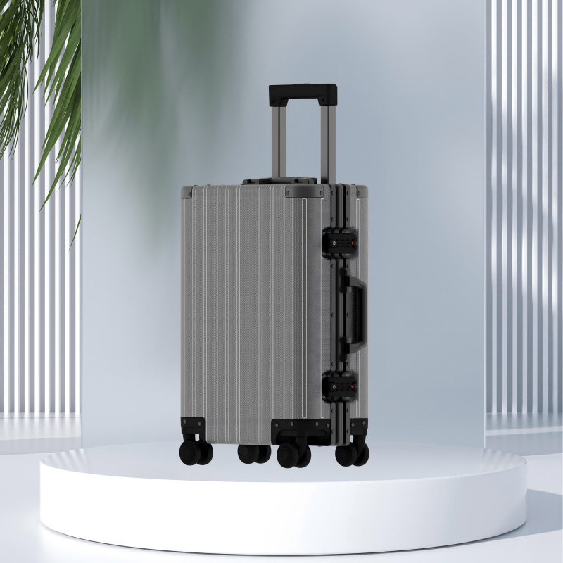 Premium Mens/Womens Aluminum Rolling Trunk Plus Compact Wheeled Backpack Ideal For Business Trips