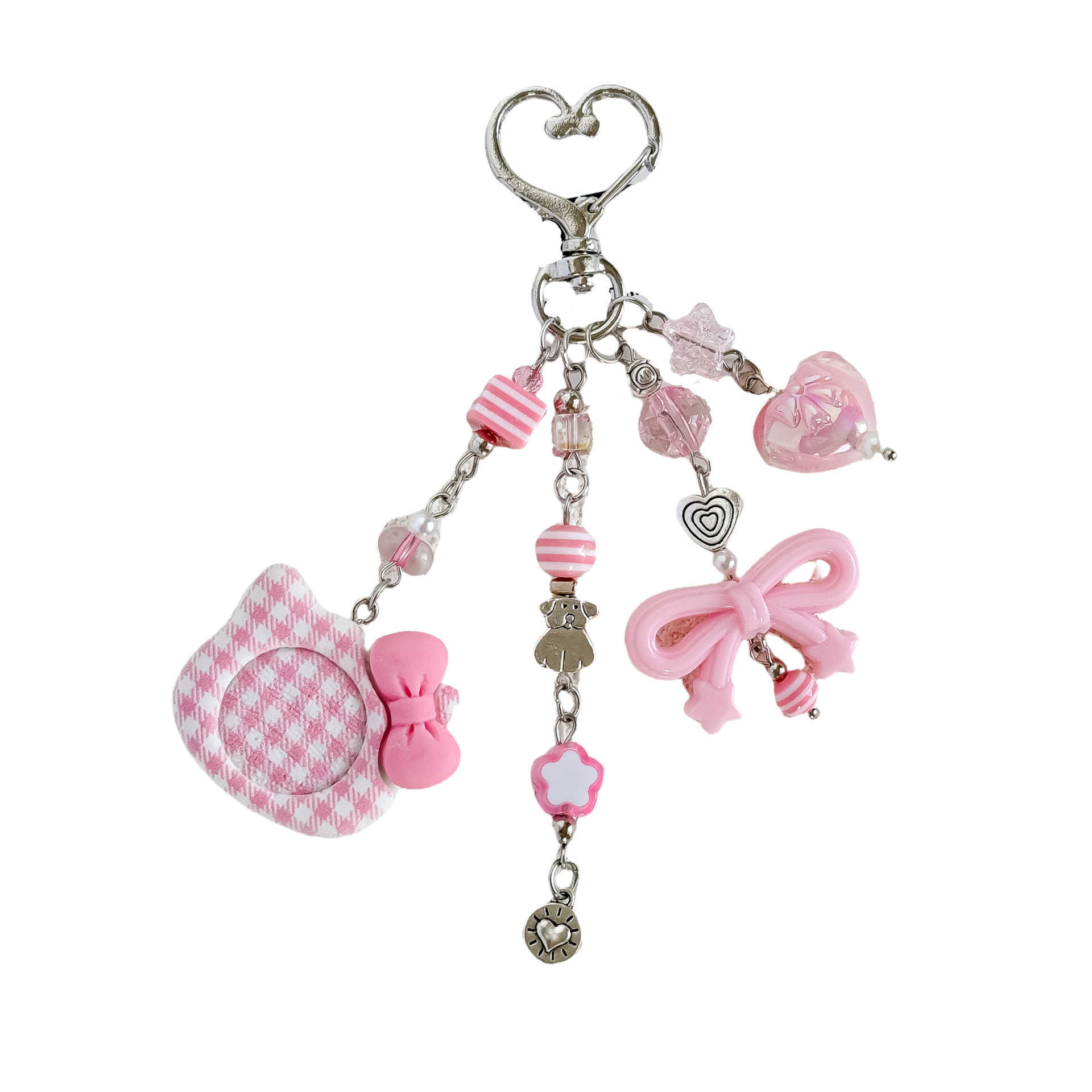 japanese Korean Style Bowknot Beaded Keychain Personality Versatile Hot Girl Subculture Phone Pendant 250715