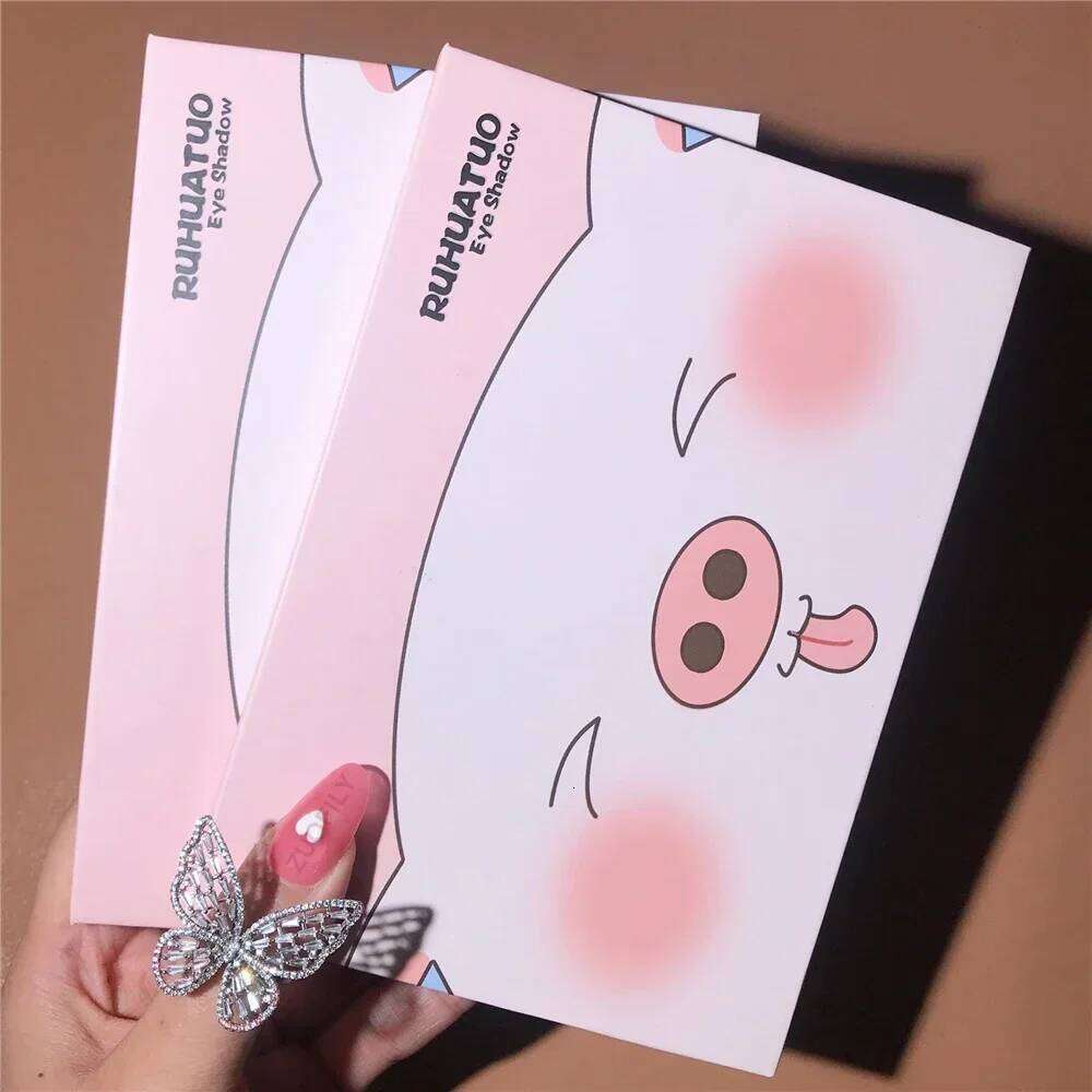 Small Pig 24 Glitter Pearlescent Waterproof Beginner Earth Color Cheap Eyeshadow Palette Ins Super Fire
