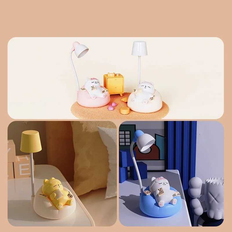 ute Cat Night Light Accompany Children Birthday Gift Rechargeable Cartoon Silicone Sleeping Lamps Room Bedside Decoration XJ250725