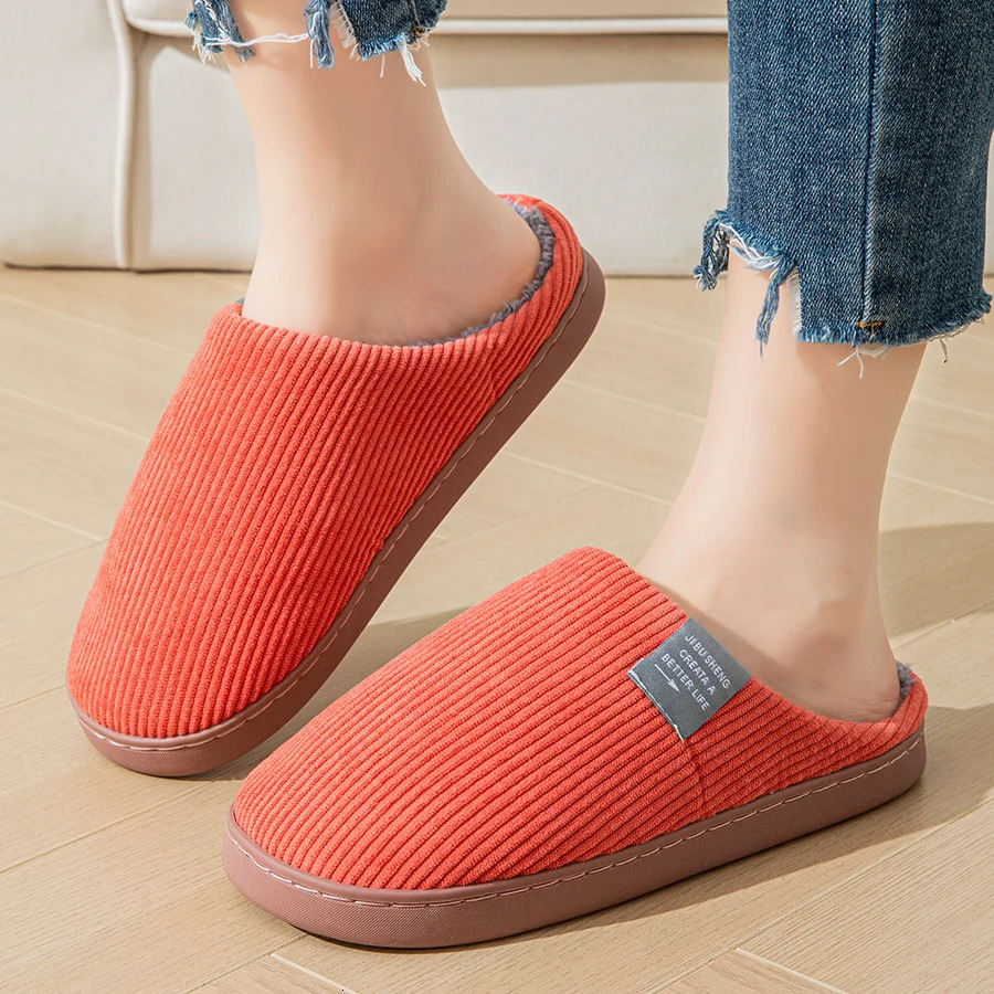 Womens Thick-Soled Soft-Soled Household Slippers Household Plush Slippers Non-Slip Warm Slippers Indoor Winter 250724