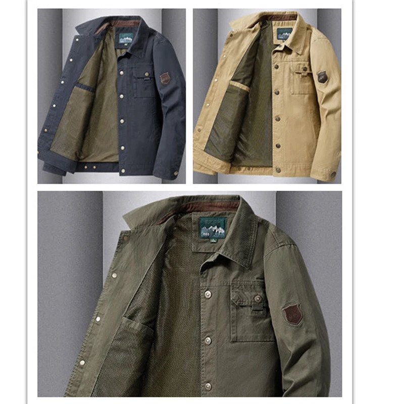 Men Cotton Windbreaker Bomber Coat Military Mens Tactics Jackets Man Cargo Casual Jacket Clothes Spring Autumn 250717