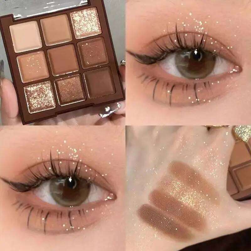 9/18/35 Colors Eyeshadow Palette With Makeup Mirror Pearlescent Matte Glitter Shimmer Pigment Nude Long Lasting Eye Shadow