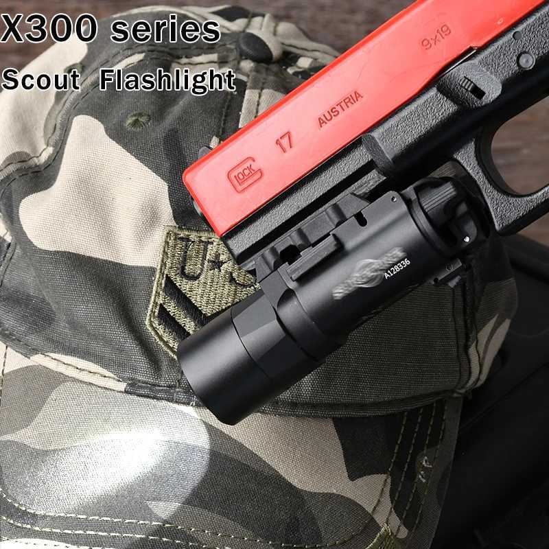 Tactical Surefire X300 X300U X300UH-B XH35 Pistol X300V Scout Light Weapon Gun Light Flashlight Rifle Strobe Flashlight Hunting W250722