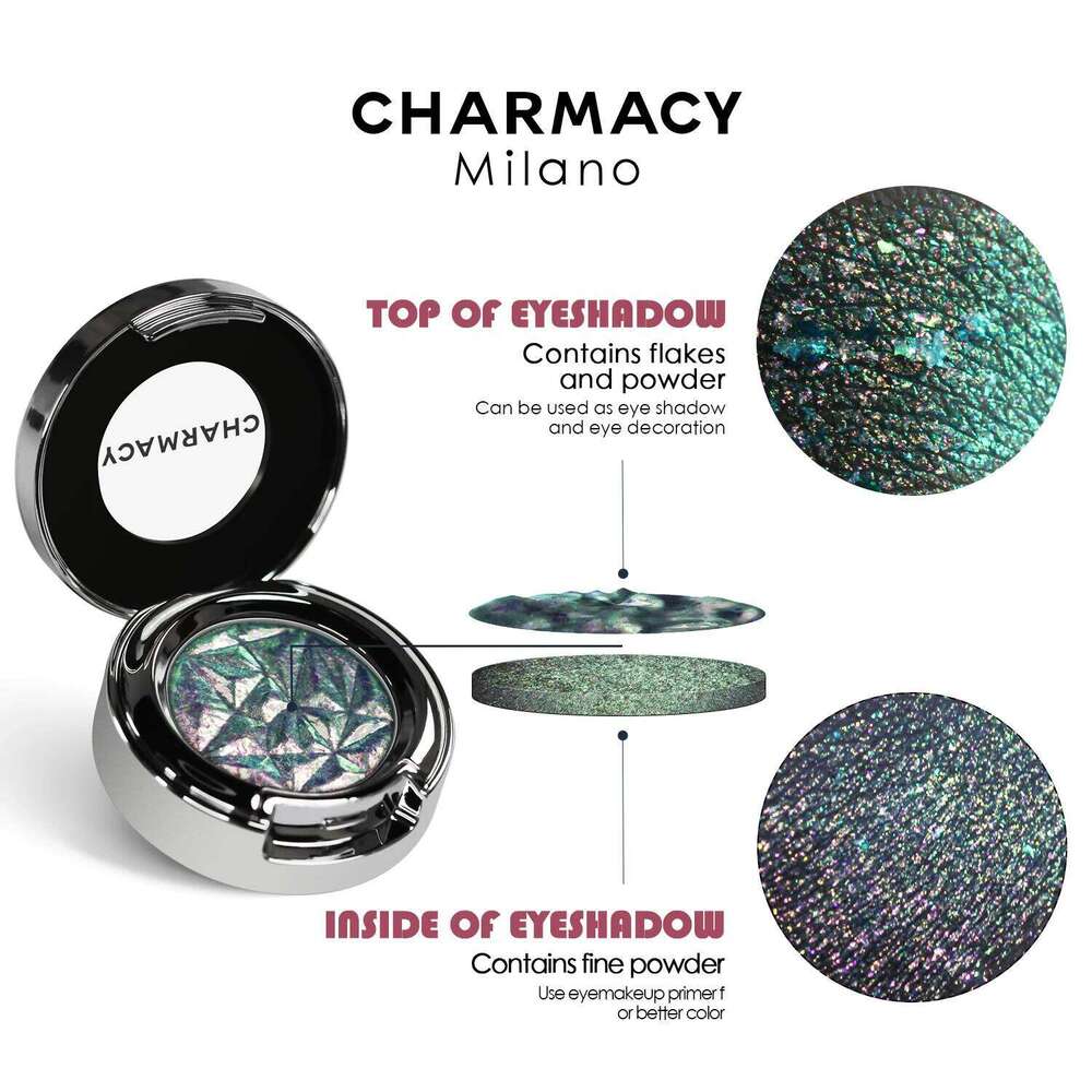 CHARY New 10 ltichrome Single Eye Shadow High Pigment Long Lasting Duo Chrome Eyeshadow Glitter Makeup For Eyes