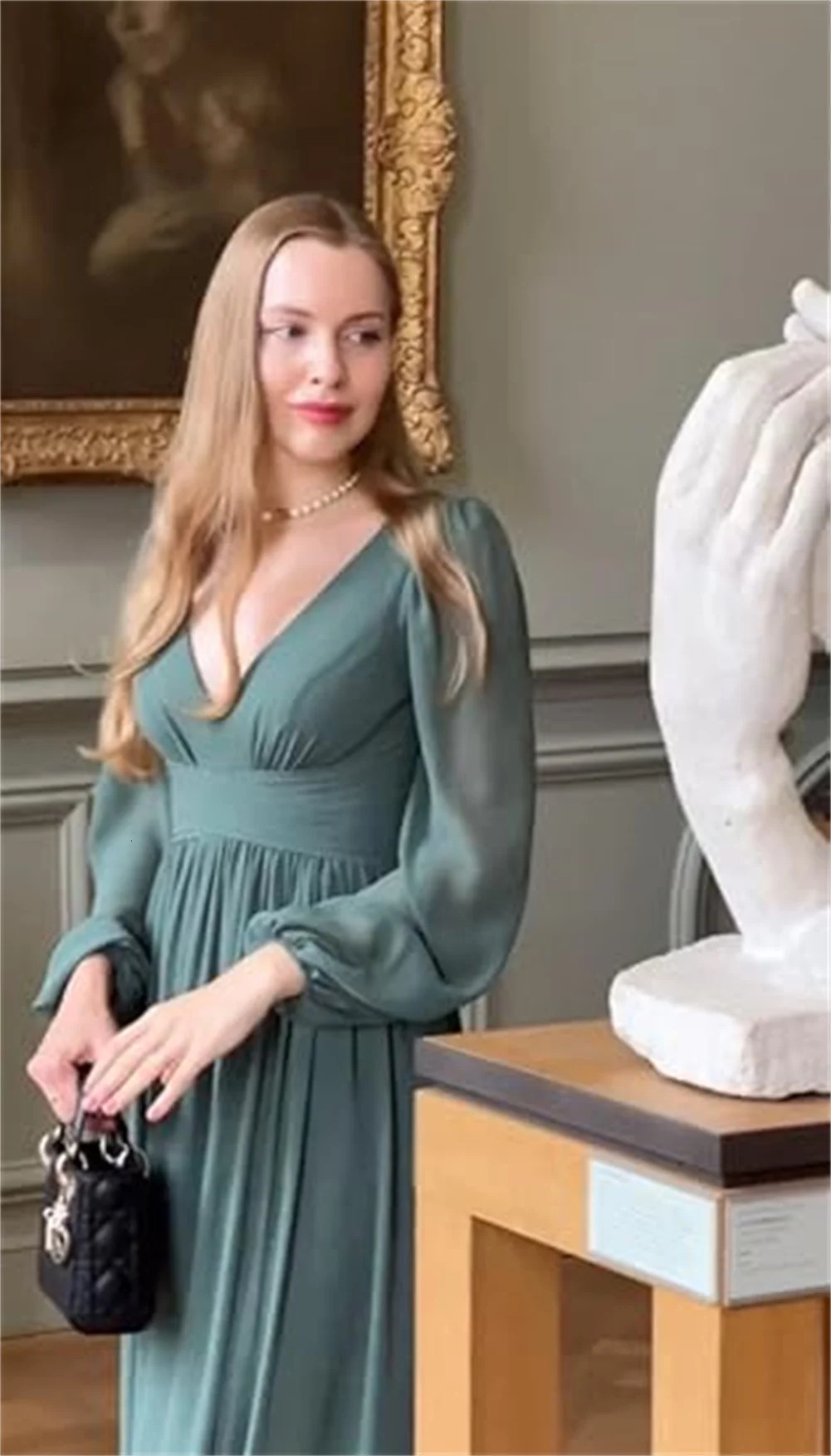 Long Sleeves V Neck Bridesmaid Dresses For Wedding Side Slit Flowy Chiffon Evening Formal Sexy Prom Dress Plus Size 250725