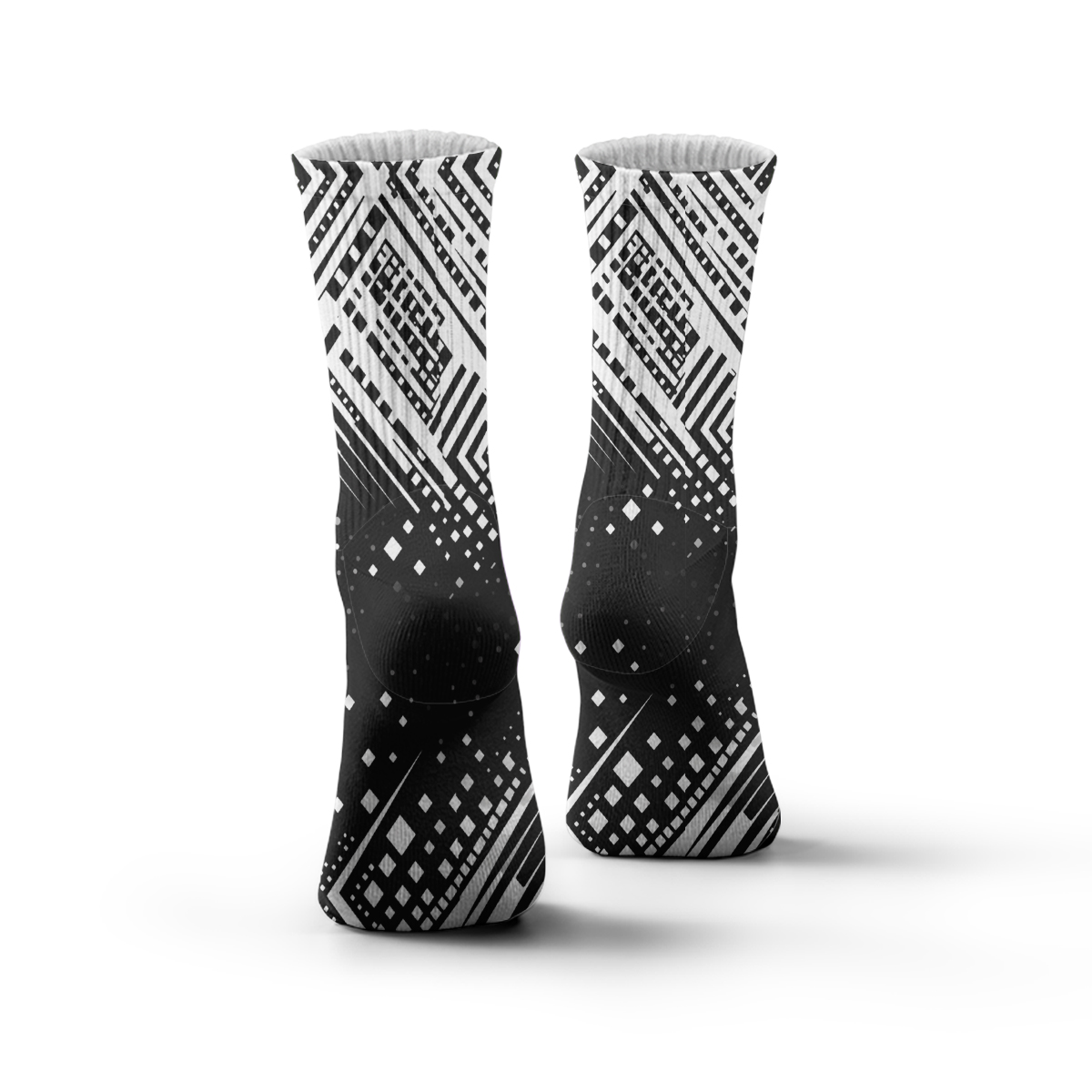 Geometric Tech Pattern Unisex Tube Designer Socks C091