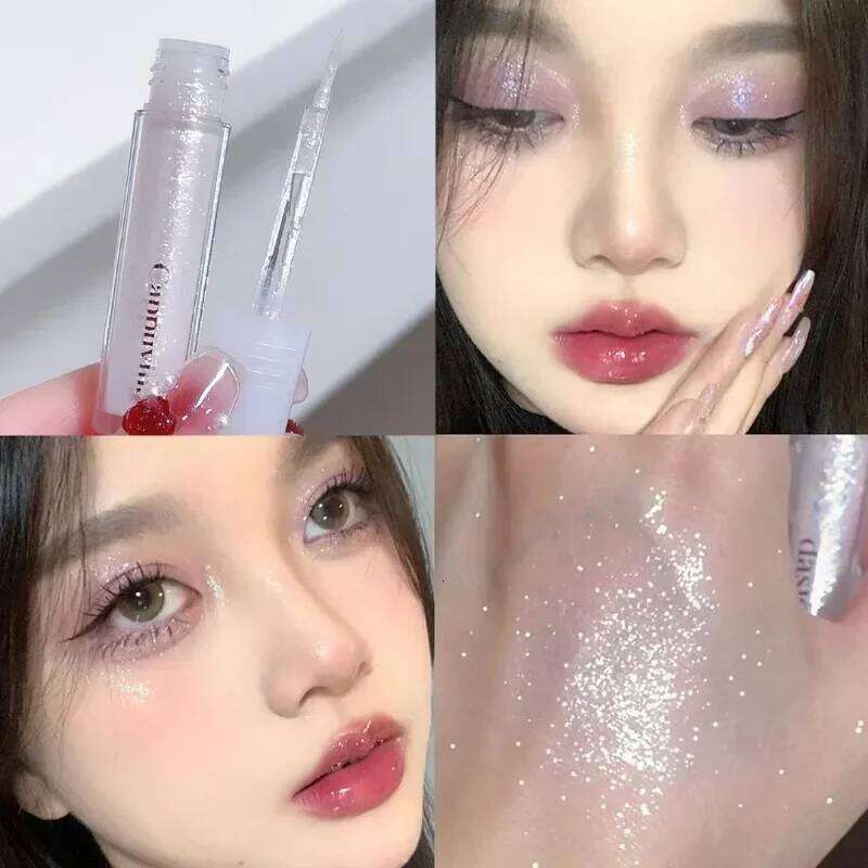 Dia Glitter Liquid Eyeshadow Highlighter Lying Silkworm Shiny Brightening Makeup Waterproof Lasting Women Party Beauty Tools X250726