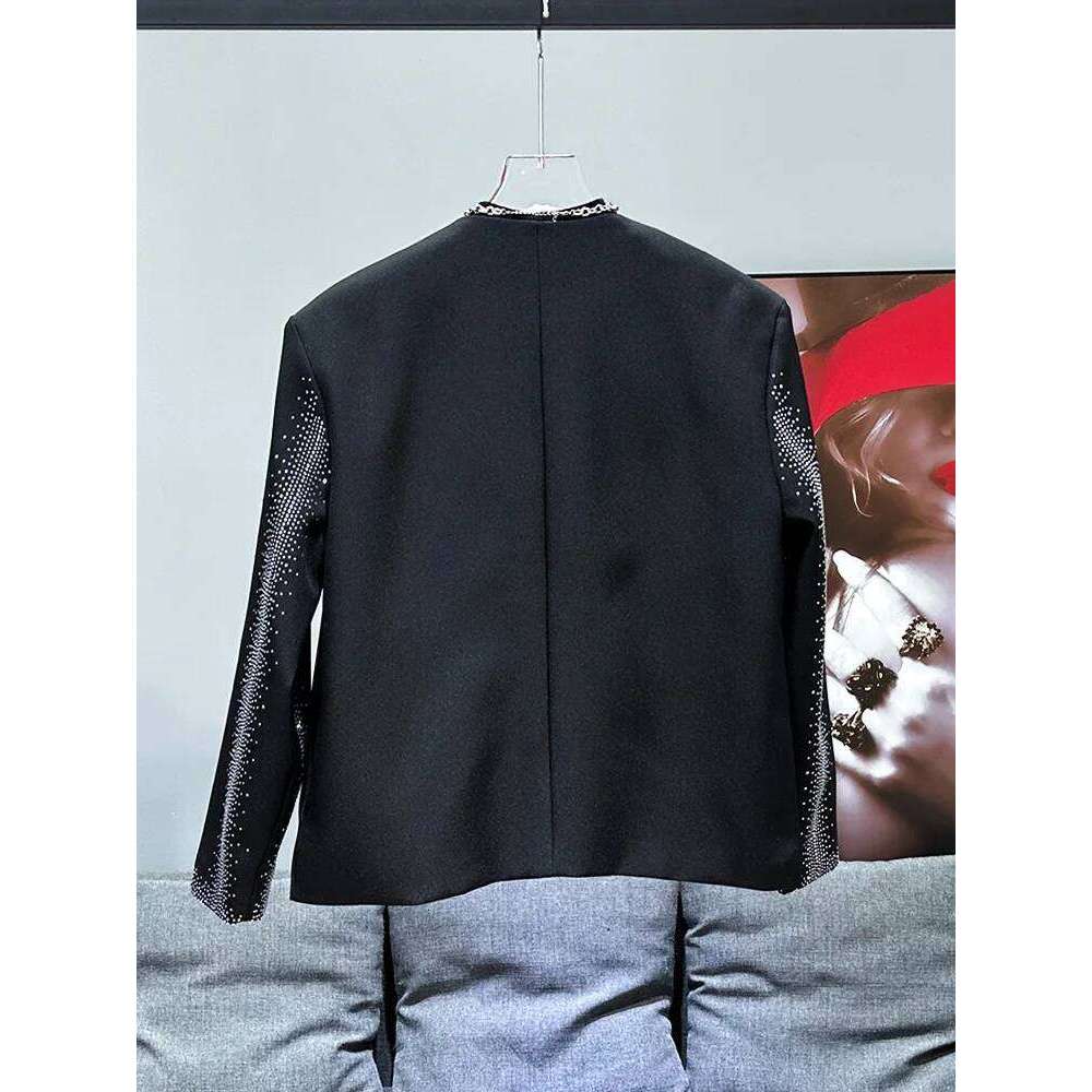 2024 Autumn Trendy Fashion Casual Versatile Design Jacket New Shining Hot Dia Men's Long Sleeve Jackets Male Loose Coats