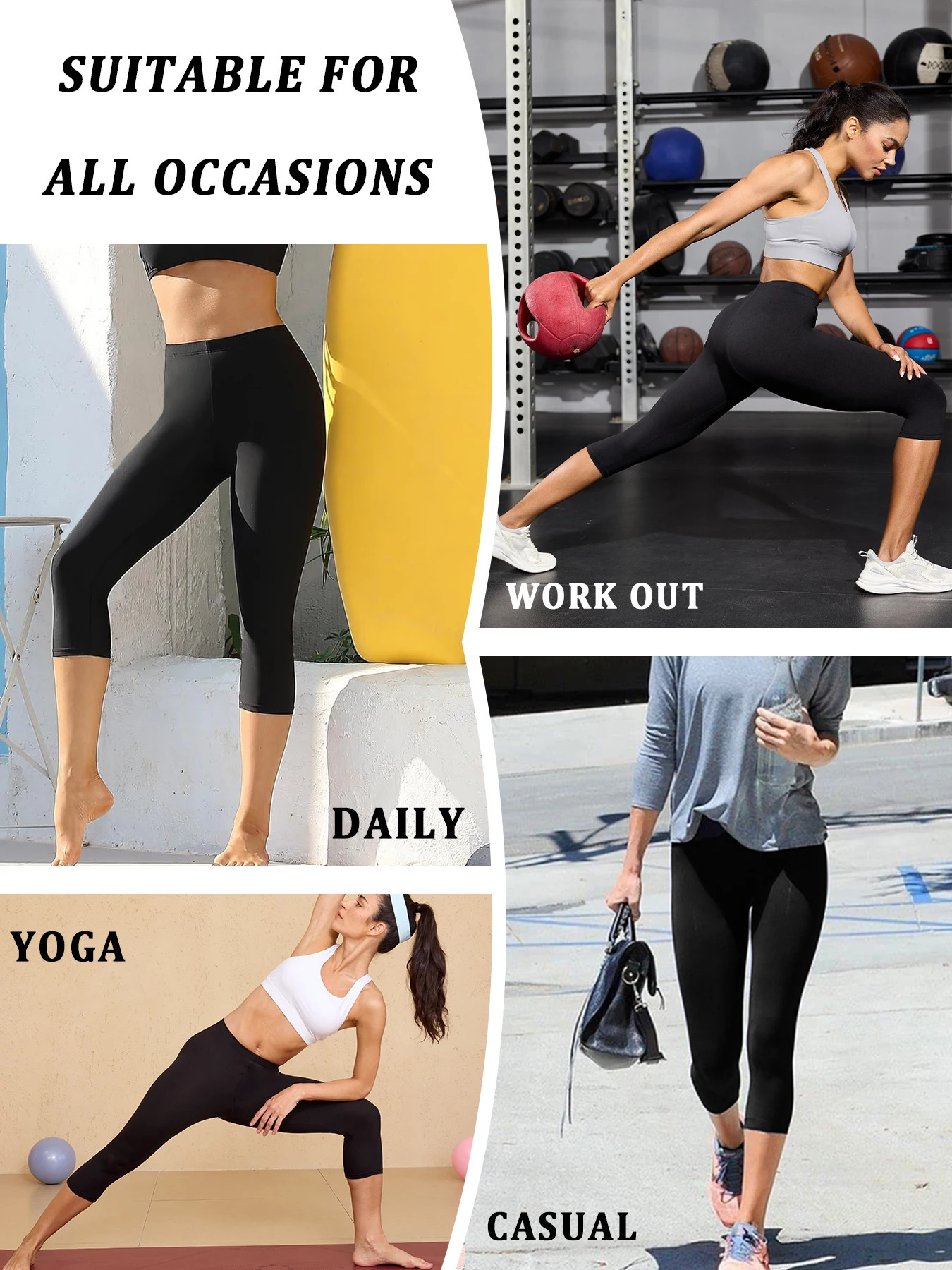 Womens Super Soft Pants High Stretchy Breathable No See Through Workout Running Yoga Athletic Gym Leggings 250725