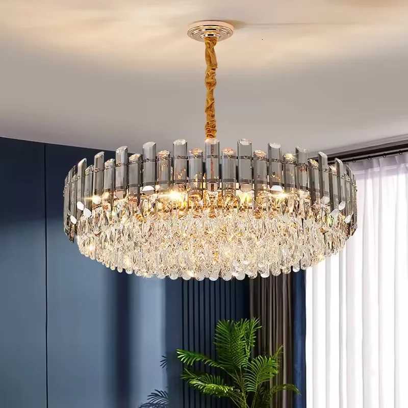 Nordic LED Crystal Ceiling Chandeliers Gold Luxury Lighting Dining Living Room Bedroom Island Light Indoor Ceiling Hanging Lamp XJ250725
