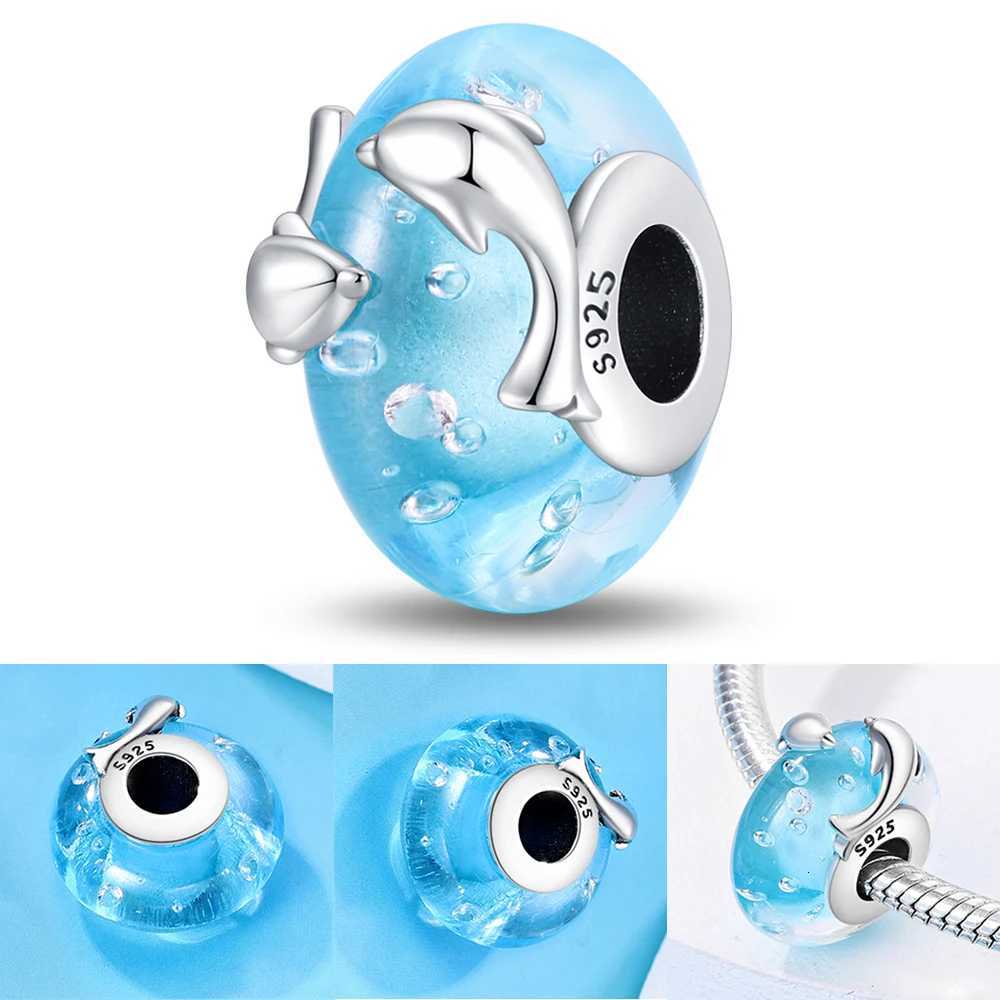 925 Sterling Silver Crab Dolphin Seahorse Dangle Charm Fits Bracelet DIY Women Girl Necklace Pendant Gift Summer Ocean Series XJ250726