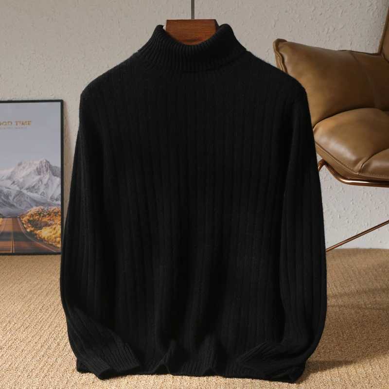 Men Winter THiCK 100% Merino Wool Sweater TurtleneCK Pullover Smart Casual Cashmere Knitwear Soft Warm CloTHing Z250725