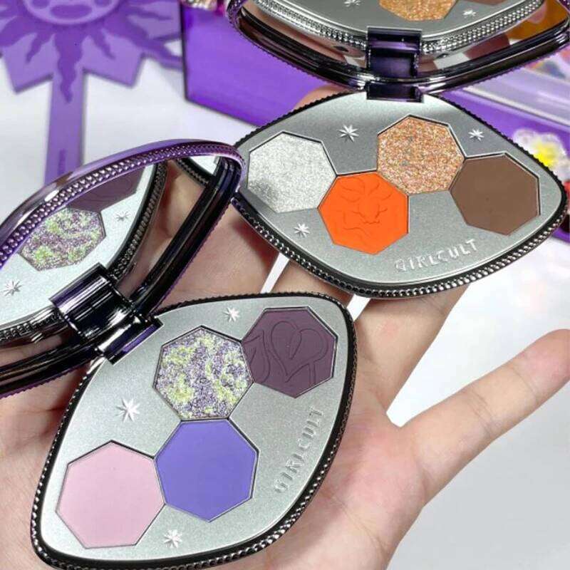 Girlcult Eyeshadow Palette Subtle ple Colour Chameleon Gliter For Eyes Matte Shimmer Glitter Pressed Highly Pigmented Powder