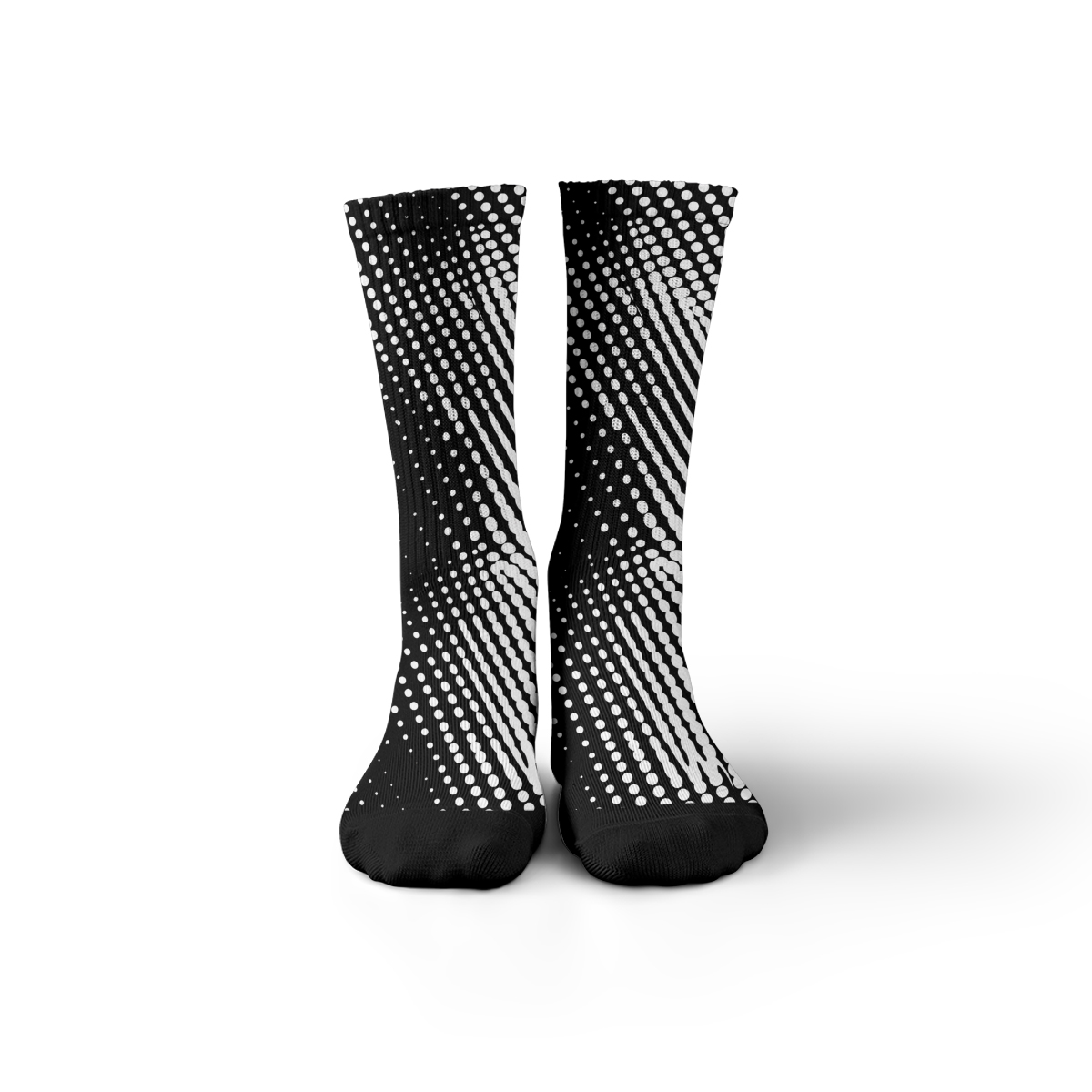 Black & White Geometric Tech Unisex Tube Designer Socks C092