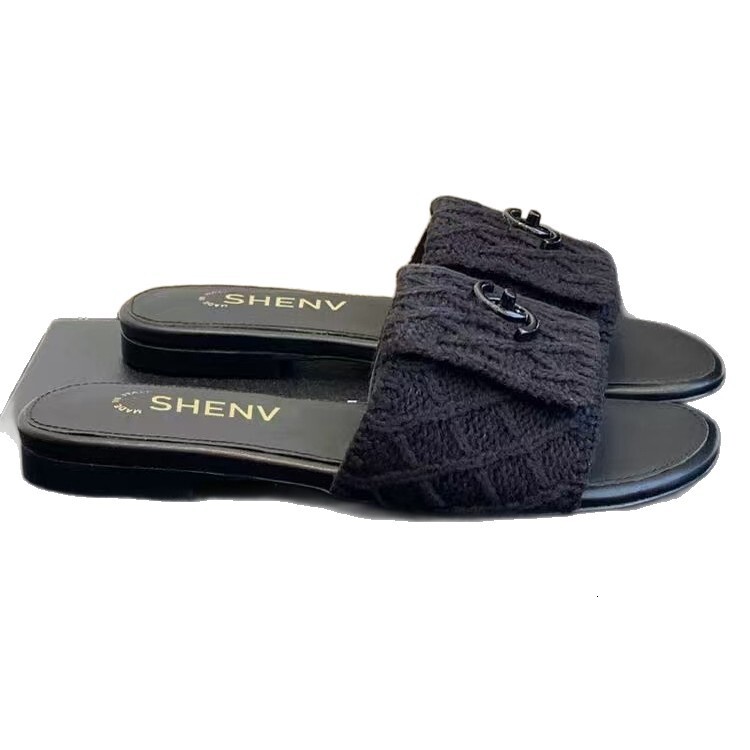 2025 New Woven Style Women's Slippers With A Single Slide 2025 Summer New Beach Sandals Luxury Designer Shoes Flat Outdoor Slippers And Backpack 