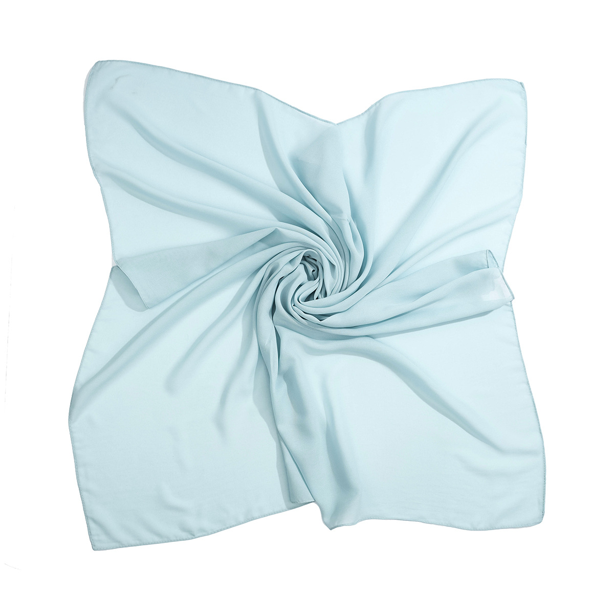 K1476 Cross-border 2024 summer new composite chiffon square scarf solid color headscarf scarf comfortable breathable spot wholesale