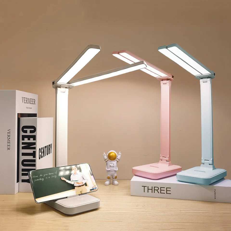 3-Level Dimmable Touch Night Light USB Rechargeable Eye Protection Foldable Table Lamp for Bedroom Bedside Desk XJ250725