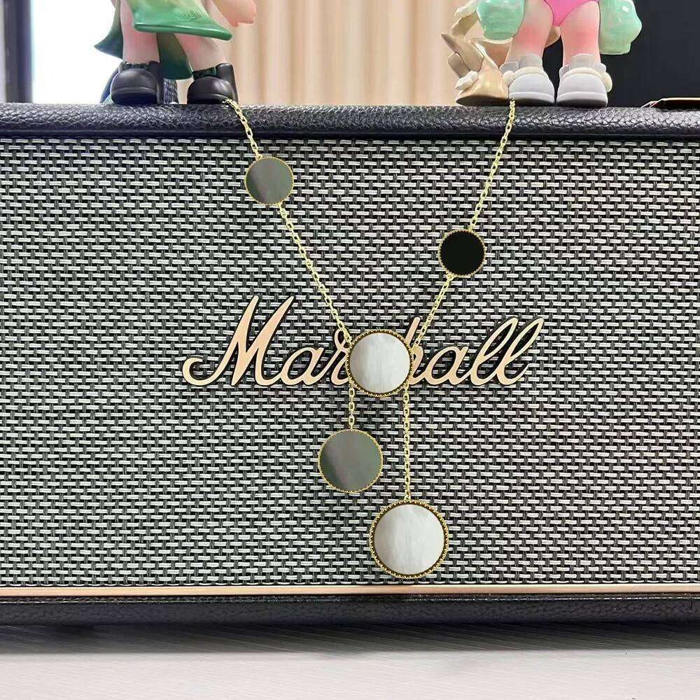 2025 New Sier Four-Leaf Clover Necklace Simple Design Party Fashion Personality Women's High-end Jewelry Gift