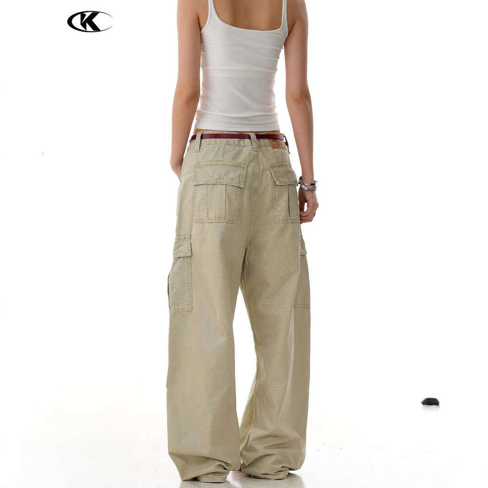 11Kn American Style Scimitar Cargo For Men And Women, Baggy Slimming Straight Loose Casual Multi-Pocket Trendy Long Pants